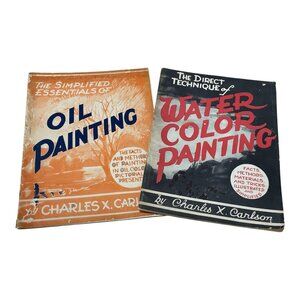 Vintage 1942/1943 Charles X. Carlson Oil Painting and Water Color Painting Books